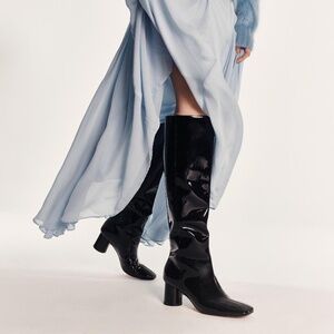 J. Crew Patent Leather Knee‎ Boots